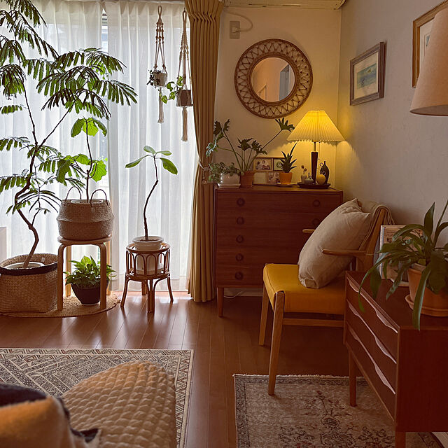siosai10のイケア-【IKEA】GRINSBOL グリンスボル ミラー, 籐, 55 cm【壁取り付けネジ別】の家具・インテリア写真