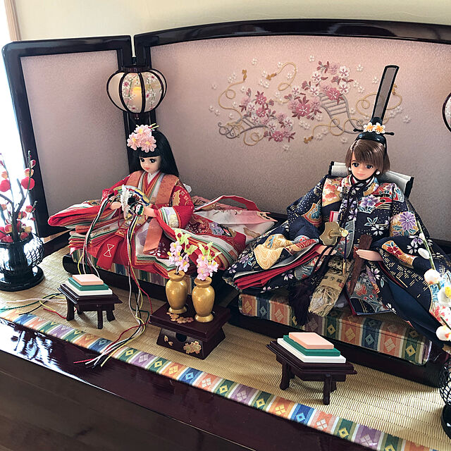 Yuuの-2020年モデル 久月 リカちゃん 雛人形 正規品 収納飾り シリアル入 ひな人形 りかちゃん 親王飾り おひなさま お雛様の家具・インテリア写真