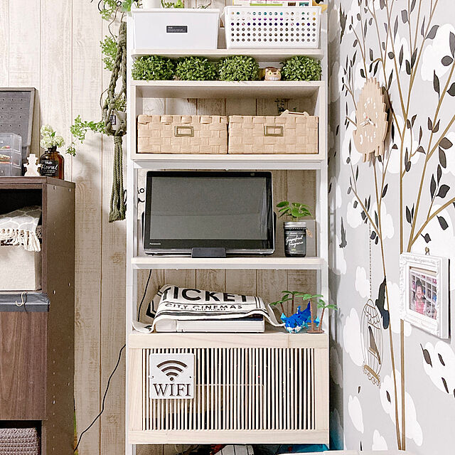 nami-tsunの中山福-ベストコ(Bestco) サインプレート WiFi アンティーク デコレーション NE-273 幅12.5cm ホワイトの家具・インテリア写真