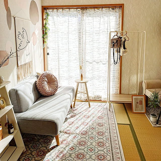 YUKKIのニトリ-クッションカバー(WG-i-Wラインアート) の家具・インテリア写真