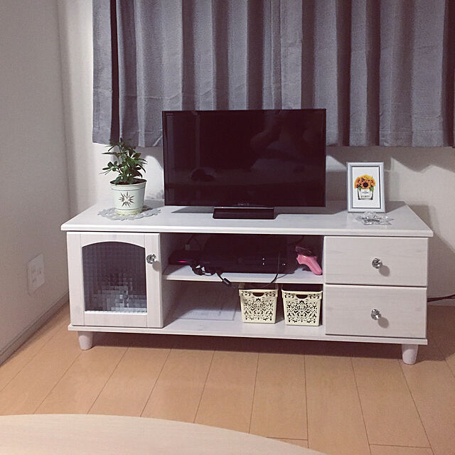 JJのニトリ-テレビボード(フローリオ 47 WH) の家具・インテリア写真