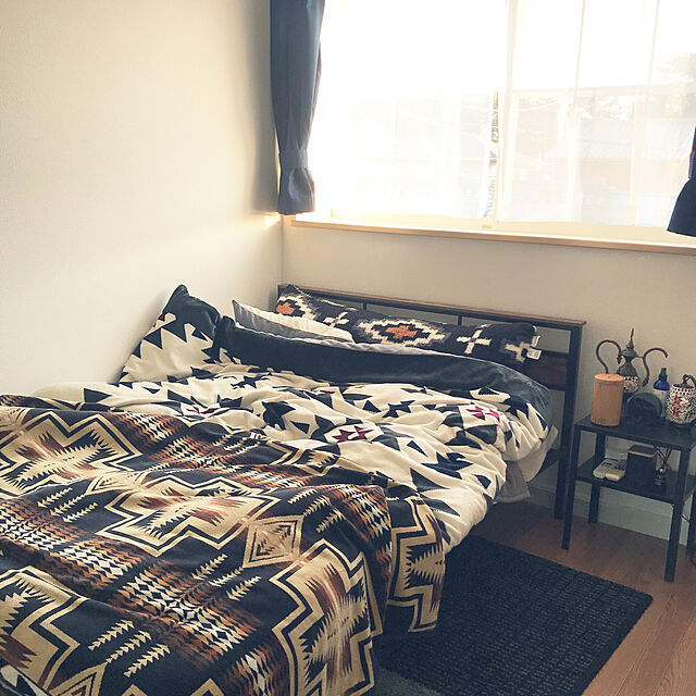 SHUTOのニトリ-シングルベッドフレーム(バジーナSTN2 BK/MBR) の家具・インテリア写真