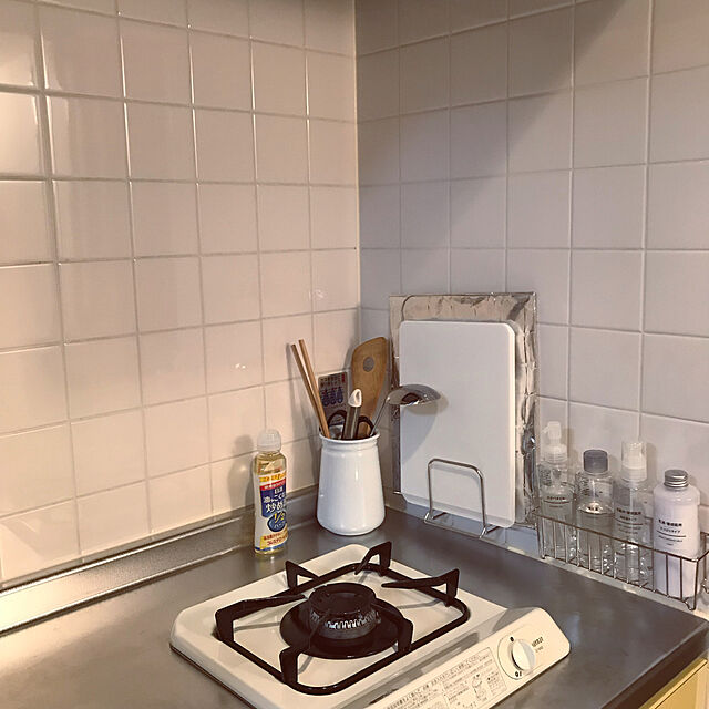 oooのポッシュリビング-PL キッチンツールスタンド ホーロー ユーテンシルホルダー ホワイト 570 φ11×15.5cm 底φ7.5cmの家具・インテリア写真