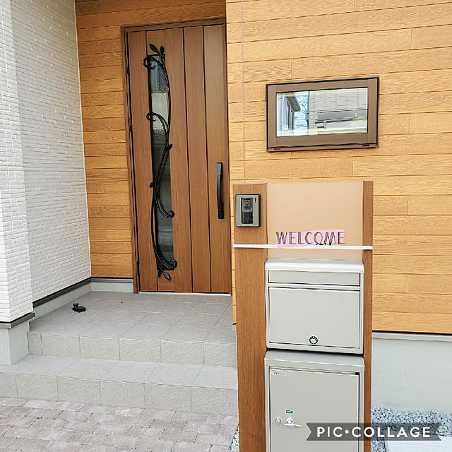 門柱 ポスト 機能門柱 ルシアスポストユニット HA01型 表札灯タイプ 本体：木調色 前出し：T10型ポスト（複合色） ルシアス宅配ボックス1型 郵便ポスト 無料 特典付機能門柱 ルシアスポストユニット HB01型 照明なし