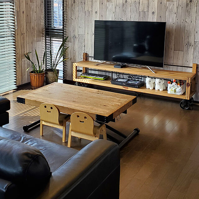 kedarakeinumomoの-[ポイント5倍] UPTOWN リフティングテーブル PULLEY(プーリー) 幅110cm テーブル 無段階 昇降テーブル ローテーブル ダイニングテーブル ワークデスク キャスター付き 木製 ナチュラル シンプル おしゃれの家具・インテリア写真