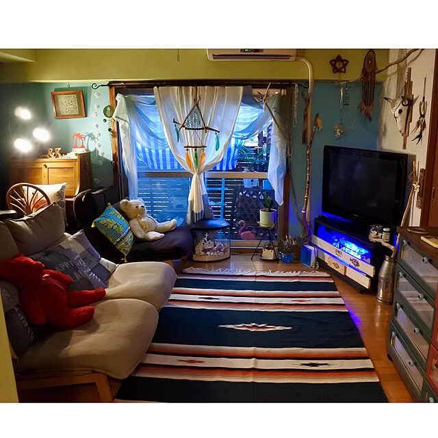tarezo33の-【チャイハネ】アフリカン・カンガ柄クッションカバー ライムの家具・インテリア写真