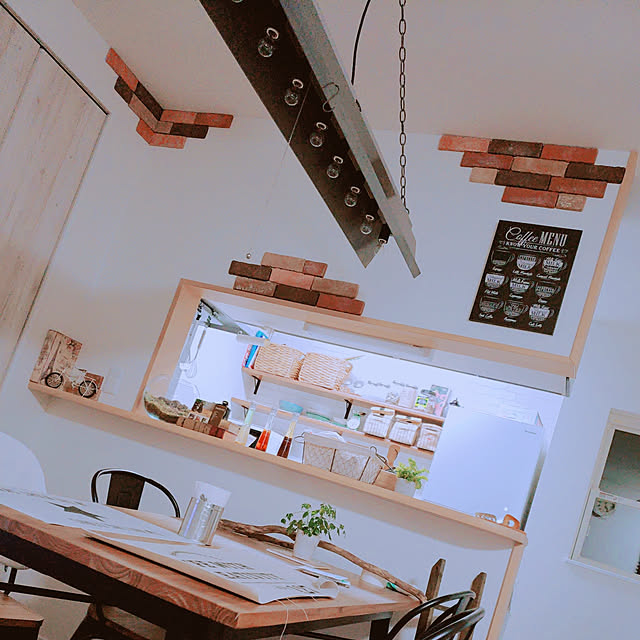 saki.joの-5303　レンガ風タイル　ライトブリック　ペールピンク【マイスト】の家具・インテリア写真