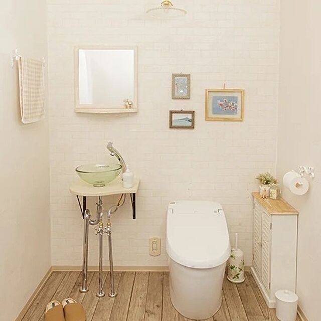 toiletasの-トイレ手洗い器 ガーデンパン  おしゃれ  ガラス クリアー（直径310mm）の家具・インテリア写真