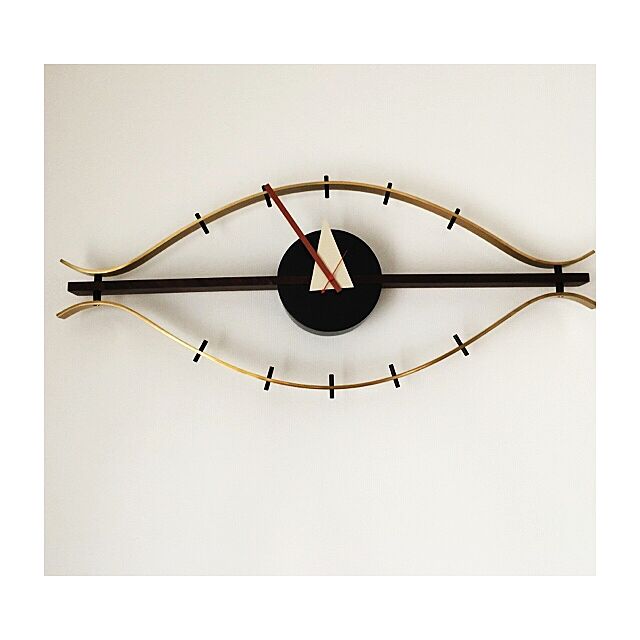 hatsumiの-送料無料！ Eye Clock アイクロック デザイナーズ・クロック・掛け時計 ジョージ・ネルソン・デザイン 北欧 Wood　。の家具・インテリア写真
