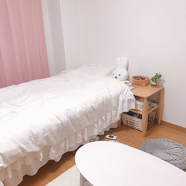 ayaka.roomのニトリ-遮光1級・遮熱・防炎・156サイズ・45色 ローズ(RO-2 100×178×2) の家具・インテリア写真