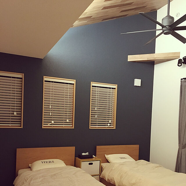 maiの無印良品-収納ベッド・シングル・オーク材の家具・インテリア写真