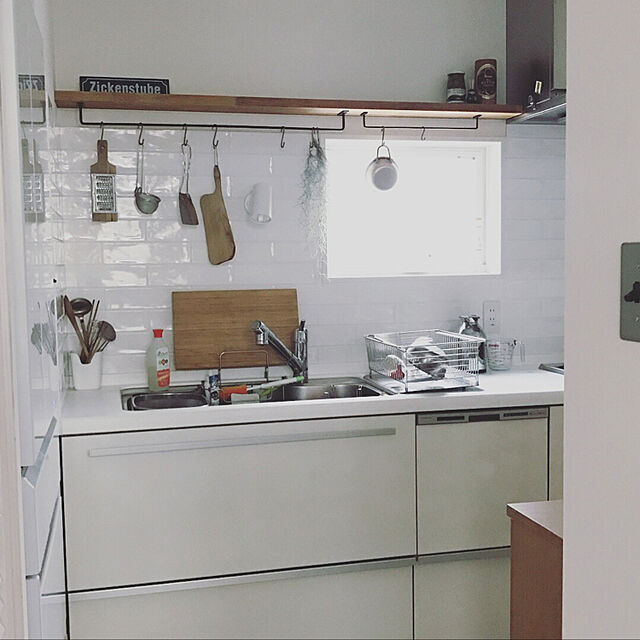 kuriの-タオルハンガー タオル掛け アイアン 壁掛け キッチン 洗面所 ハンガーレール 90cm 900mm DIY ロングハンガー900の家具・インテリア写真