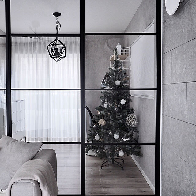 Ayumiのピカキュウ-クリスマスツリー オーナメントセット150cm フロストツリー オーナメントセット豪華78個 LEDイルミネーション 収納セット付の家具・インテリア写真