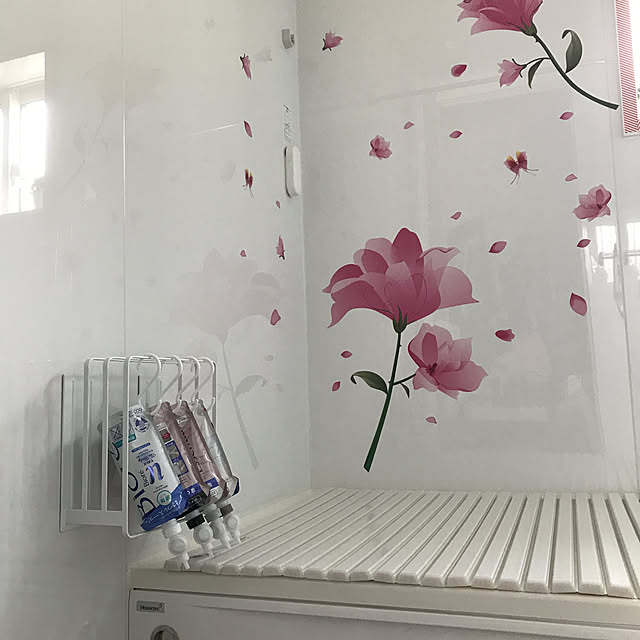 bonapetiの-ウォールステッカー壁紙 シール 新着  新品ウォールステッカー 防水賃貸部屋OK！インテリア  ピンク色の花　素敵な　装飾の家具・インテリア写真