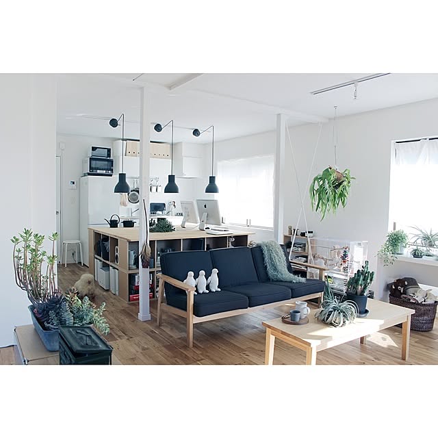 Atsushiの無印良品-無垢材ローテーブル・オーク材・１２０×６０ｃｍの家具・インテリア写真