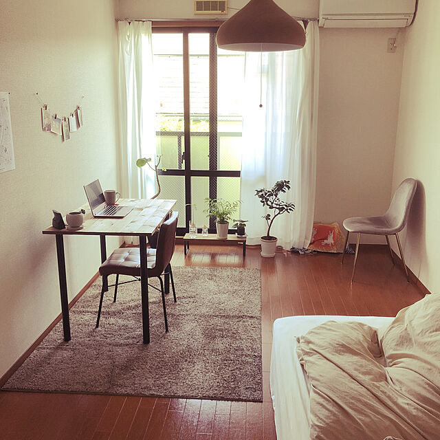 yuriiiのニトリ-遮熱・遮像・ミラーレースカーテン(アラン 100X208X2) の家具・インテリア写真