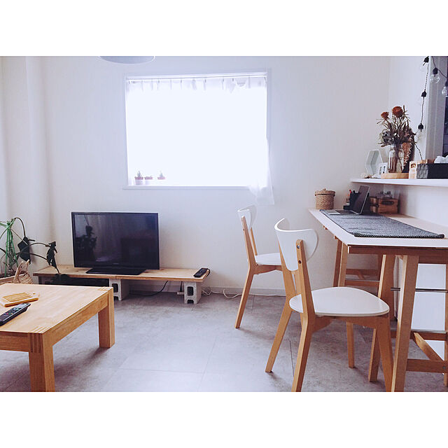 Mikiのイケア-IKEA/イケア　NORDMYRA　チェア　ダイニングチェア　椅子　ホワイト　バーチの家具・インテリア写真