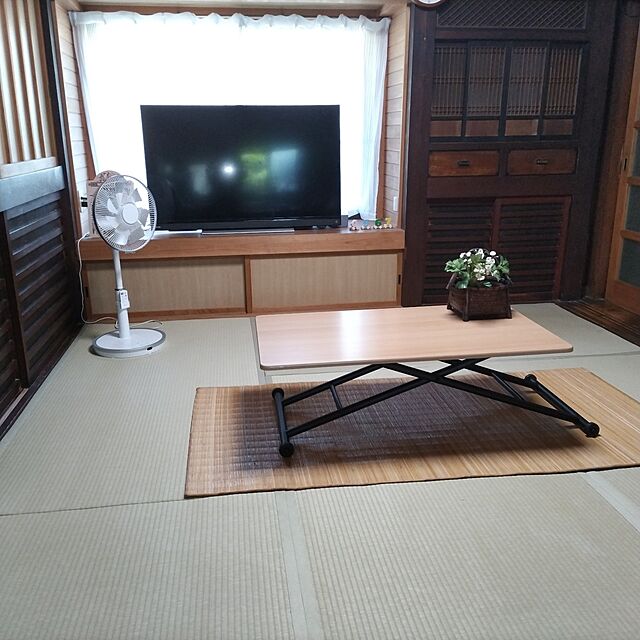 kuririnmamaのMUXIN-昇降式テーブル無段階高さ調節 ガス圧昇降 PC昇降テーブル (103*60CM, 木の色)の家具・インテリア写真