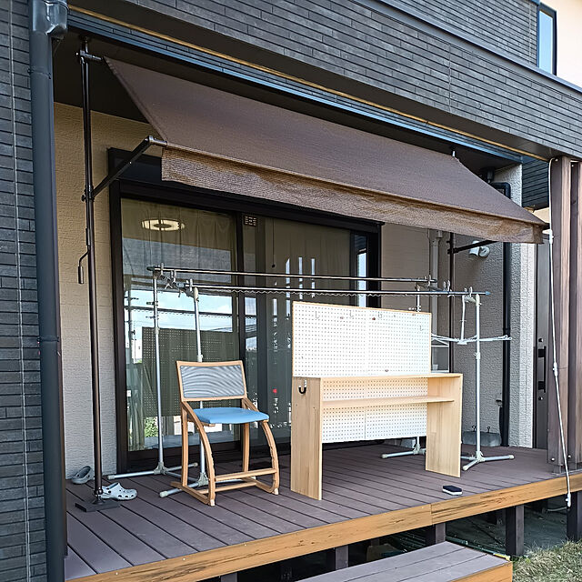 tomoのタカショー-タカショー(Takasho) クールサマーオーニング モカ 3000 約W311×D126.5×H301cmの家具・インテリア写真