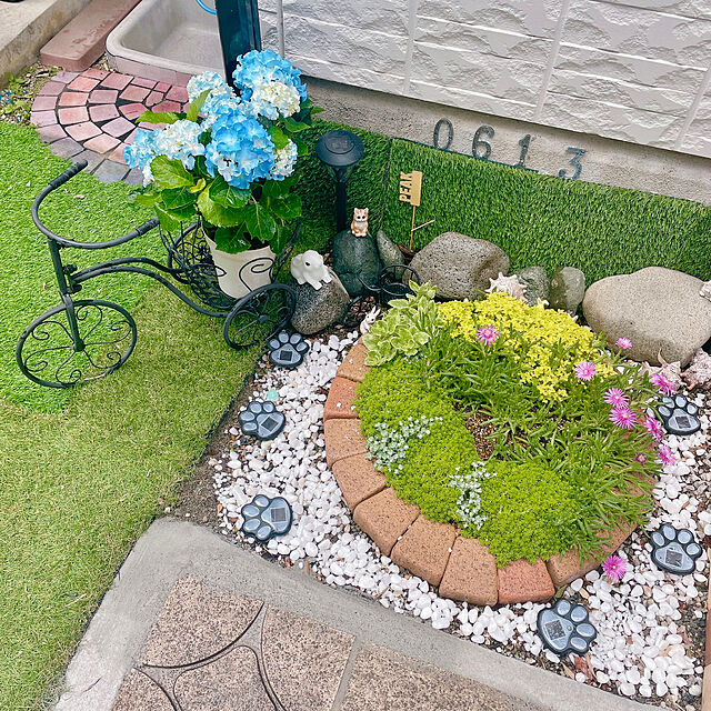 miyuのスタイルストーン-花壇 レンガ 置くだけ 花壇用レンガ 花壇ブロック レンガ花壇 サークル 直径620ｍｍ 円形 ミックスの家具・インテリア写真