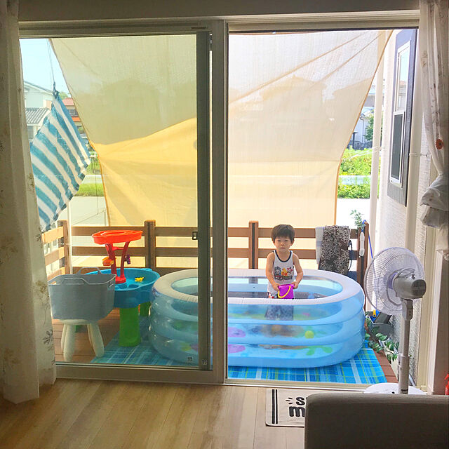 yukiの-プール INTEX(インテックス) オーバルプール 163×107×46cm ビニールプール 子供用 プール ベランダ 家庭用プール 長方形 おしゃれ 小さい かわいいの家具・インテリア写真