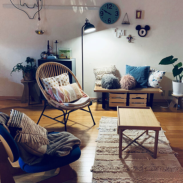 Omamの-パーソナルチェア 幅65cm 座面高40cm C5901GY ラタン 組立式 快適 涼しい アジアンテイスト キムラ サンフラワーラタン 送料無料 ヴィヴェンティエの家具・インテリア写真