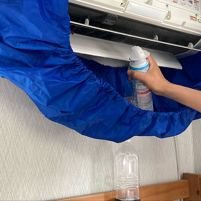 luckyのALSKY-ALSKY エアコン 洗浄 カバー 掃除 シート 壁掛け用 排水 家庭用クリーニング,かぶせるだけでらくらく洗浄【ホース長さ 約1m】 (L)の家具・インテリア写真