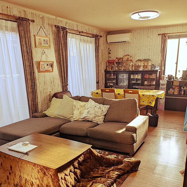 hiroのニトリ-カウチソファベッド 布 (ノアーク２ GY) 3人掛け の家具・インテリア写真
