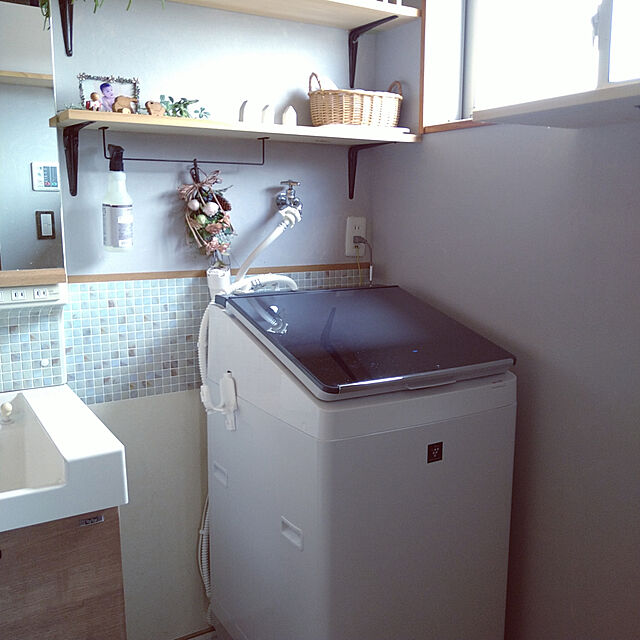 chocoのシャープ-シャープ SHARP 洗濯機 洗濯乾燥機 ガラストップ 穴なし槽 インバーター 11kg シルバー系 プラズマクラスター ES-PW11D-Sの家具・インテリア写真