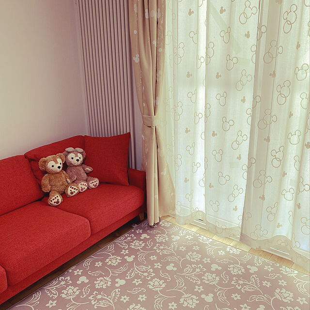 NYAPPYの-【まとめ買いでお得】【オーダー】パイルミラーオーダーレースカーテン「ミッキーモチーフ」の家具・インテリア写真