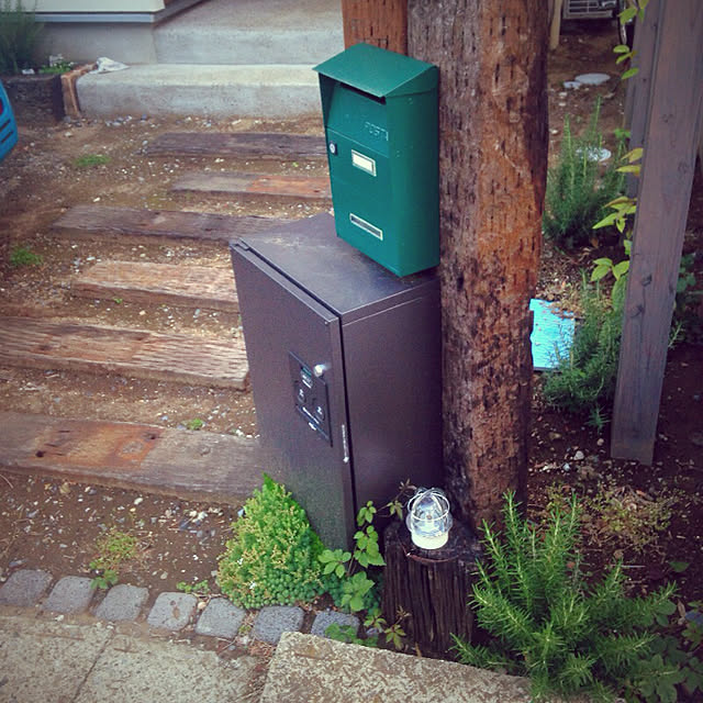 98163の-LCLイタリアンポストボックス(Italian post box) 郵便ポスト カラー(レッド・グリーン・グレー)の家具・インテリア写真