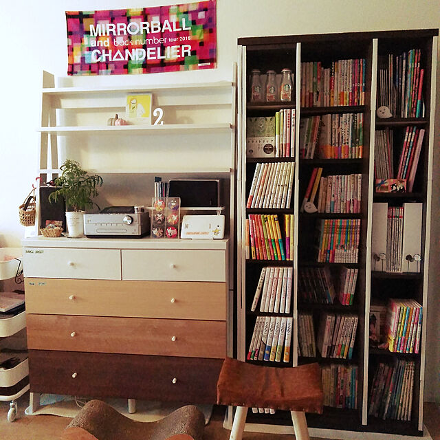 futukoのニトリ-スライド本棚(エスタンテ W DBR) の家具・インテリア写真