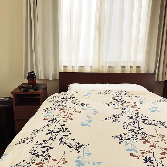 jasmineのニトリ-遮光1級・遮熱・遮音カーテン(フェズリ アイボリー 100X135X2) の家具・インテリア写真