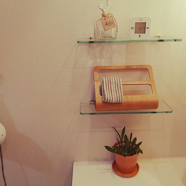Kanaeの無印良品-パイルヘアターバン・細・ブルーストライプの家具・インテリア写真