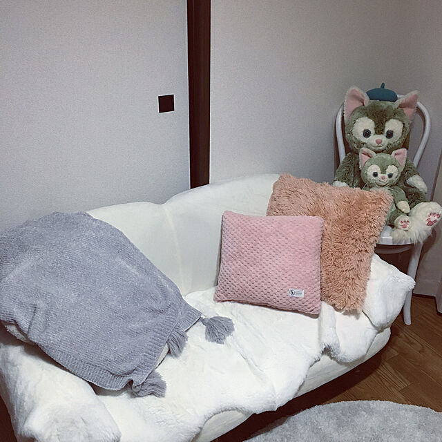 Harunaのニトリ-アクセントラグ(SシャギーGY 130エンケイ) の家具・インテリア写真