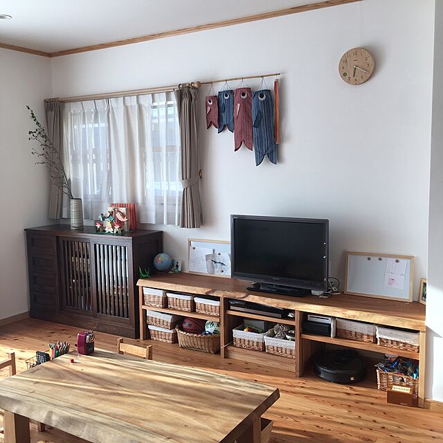 Norikoの-【小黒三郎 五月人形】五月人形垂幕セット（赤） KK808 組み木 端午の節句　子どもの日　男の子の家具・インテリア写真