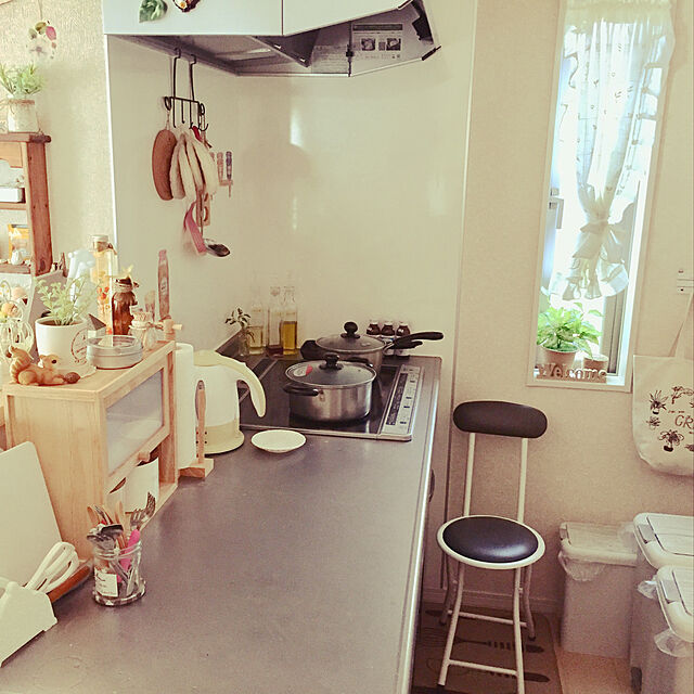 tomomiのニトリ-ミニカーテン（ナチュラル 100x100） の家具・インテリア写真