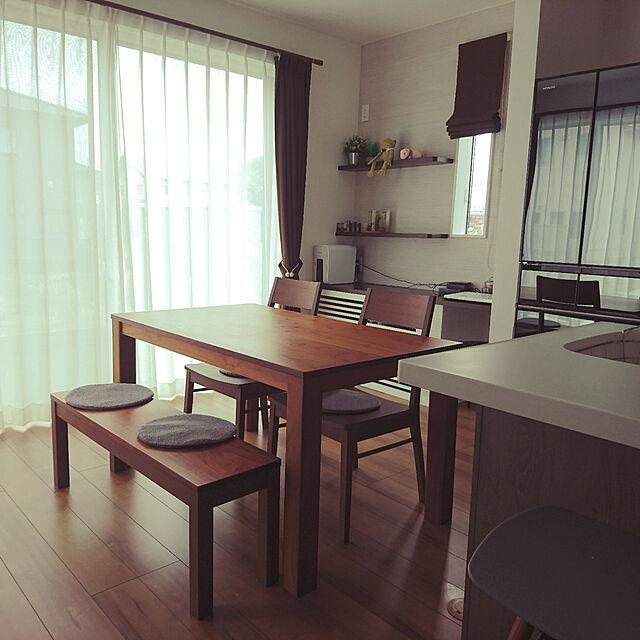 okiyuta531のニトリ-ダイニングテーブル(コネクト150 MBR) の家具・インテリア写真
