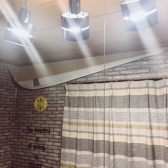 YUKA-REO-MOMOKOのニトリ-既製カーテン(カフェボーダー100X140X2) の家具・インテリア写真