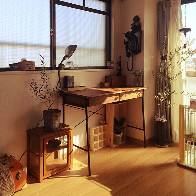 namatyaの-anthem Desk ANT-2459BR（ブラウン） W 1000×D 450×H 720mm 【市場】【送料無料】の家具・インテリア写真