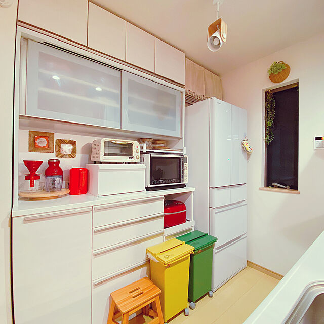 HARUKAのニトリ-キッチンボード(ラピス下台オープンスペース右タイプ 上置きセット 140ＷＨ/140ＷＨH33cm) の家具・インテリア写真