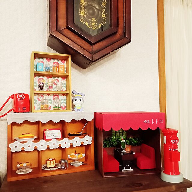 mahiro34のケンエレファント-純喫茶ミニチュアコレクション 純喫茶のある風景 全5種セット ミニチュア コンプリートセットの家具・インテリア写真