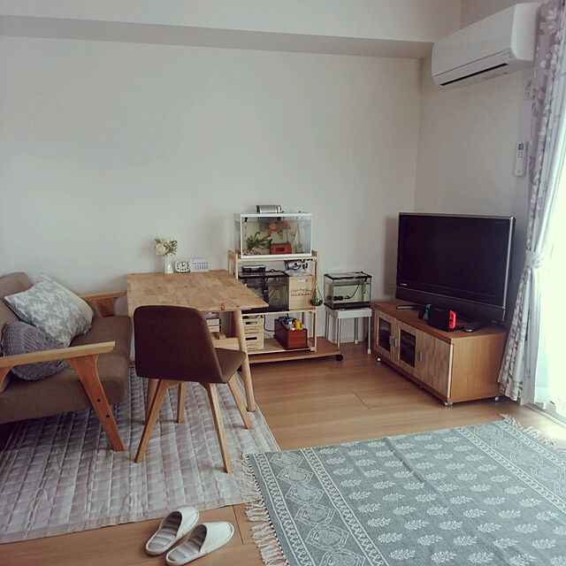 p.pa-ruのニトリ-洗える麻入りキルトラグ(130X185) の家具・インテリア写真