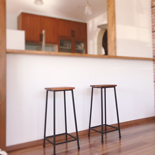 ayako721の-ブリック 天然木製スツール　ハイタイプ【住まいスタイル】の家具・インテリア写真