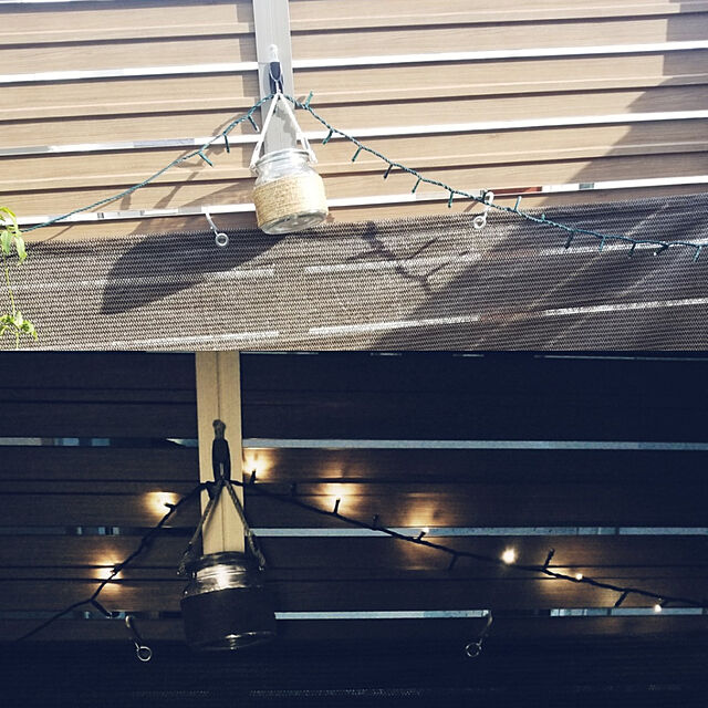 BKOの-タカショー ソーラーライト 「ソーラーガラスライト S」 LED色：イエロー 屋外/照度センサー ガラス瓶/ビン/天然麻/紐/縄 LGS-G01Sの家具・インテリア写真