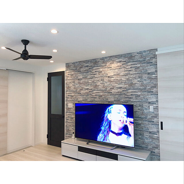 MaYのオーデリック-オーデリック シーリングファン リモコン付 WF403 黒 傾斜天井 対応の家具・インテリア写真