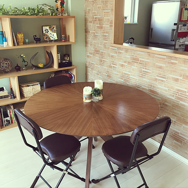 waiのニトリ-ダイニングテーブル(バースト120エンケイ MBR) の家具・インテリア写真