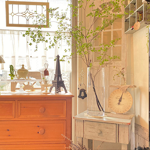 rieのダルトン-ケーキスタンド ガラスコンポート ダルトン スクエア ケーキスタンド Ｌサイズ 25×25cm アンティーク風 ヴィンテージ調の家具・インテリア写真