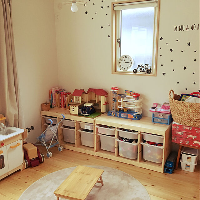 hiroのイケア-IKEA TROFAST イケア トロファスト おもちゃ箱 収納コンビネーション, パイン材 ホワイト 592.408.71の家具・インテリア写真