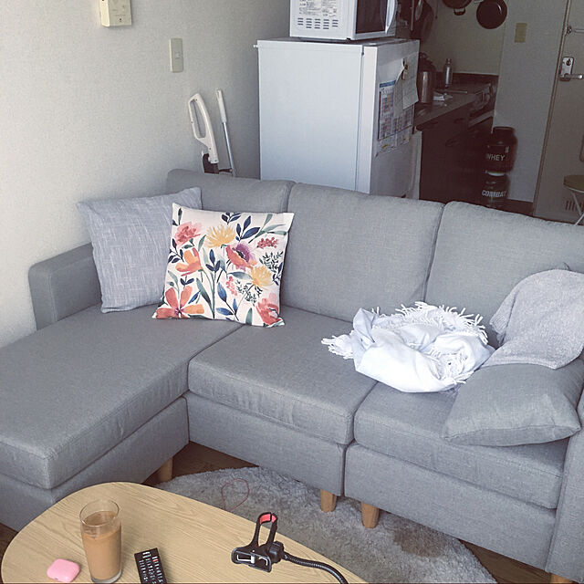 Harunaのニトリ-クッションカバー(ツィードWH) の家具・インテリア写真